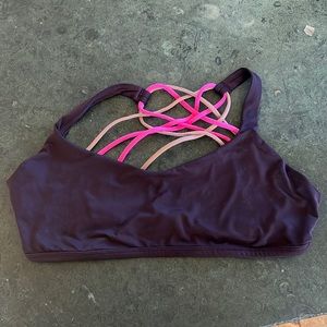 Lulu Lemon Athletica Free to Be Wild sports Bra- Sz 12 Purple